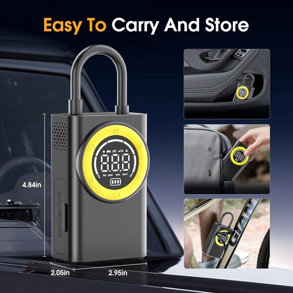 Tire Inflator Air Compressor 150PSI Portable Air Pump for Car Bike Motorcycle - Picture 3 of 9